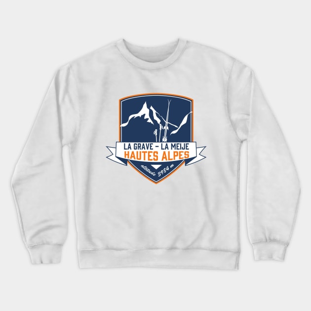 La Grave La Meije Hautes alpes leewarddesign Crewneck Sweatshirt by leewarddesign